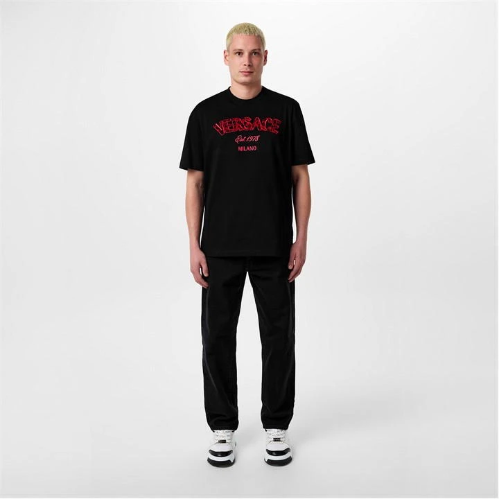 Versace Embroidered Logo T-Shirt 8 Versace Embroidered Logo T-Shirt - Image 6