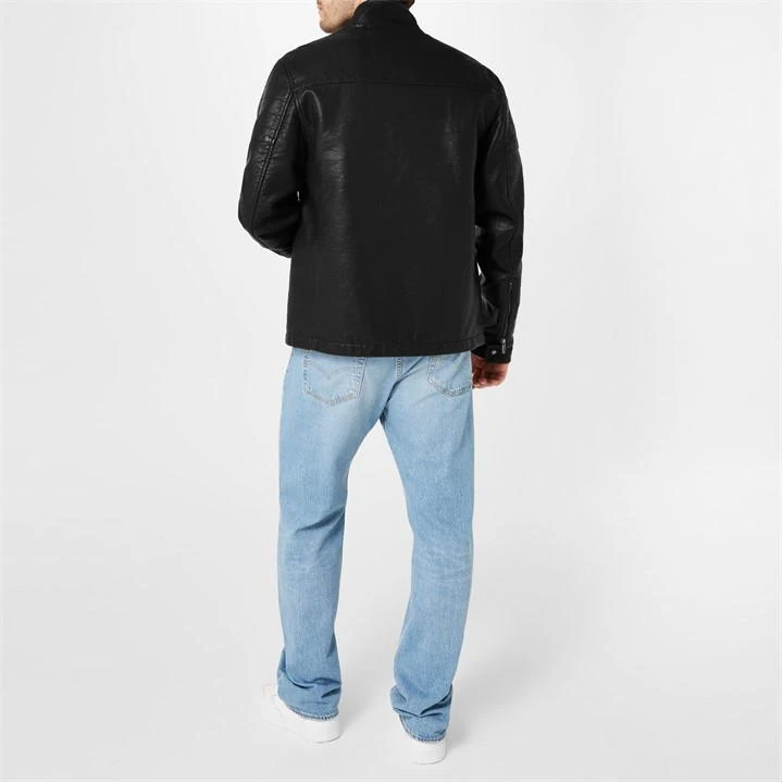 Men's Faux Leather Jacket 6 Men's Faux Leather Jacket - Image 4