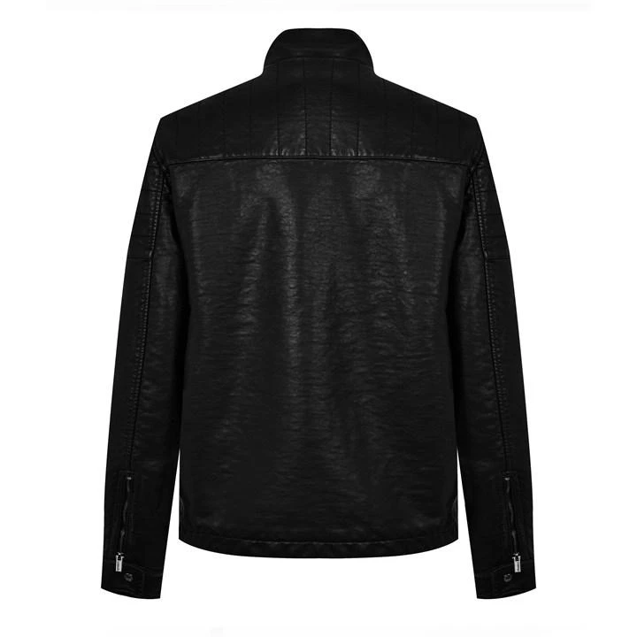Men's Faux Leather Jacket 7 Men's Faux Leather Jacket - Image 5