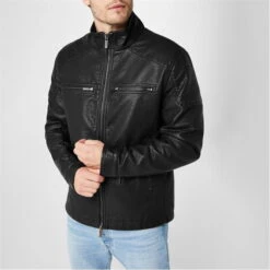 Men's Faux Leather Jacket 13 Men's Faux Leather Jacket -House Of Fraser Shop 60088303 l a6