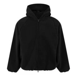 Brushed Hooded Bomber Jacket