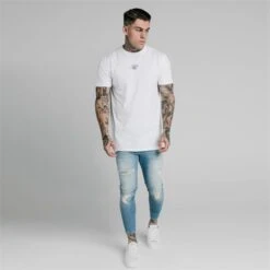 SikSilk Low Rise Skinny Ripped Jeans