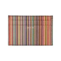 PAUL SMITH Stripe Leather Cardholder